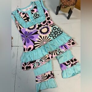 Colorful Kids Boutique Outfit with Ruffle Details 🥰